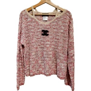 二手奢侈品Chanel香奈兒緹花針織衫 (9.9新,肩68胸60長62)-編號S171