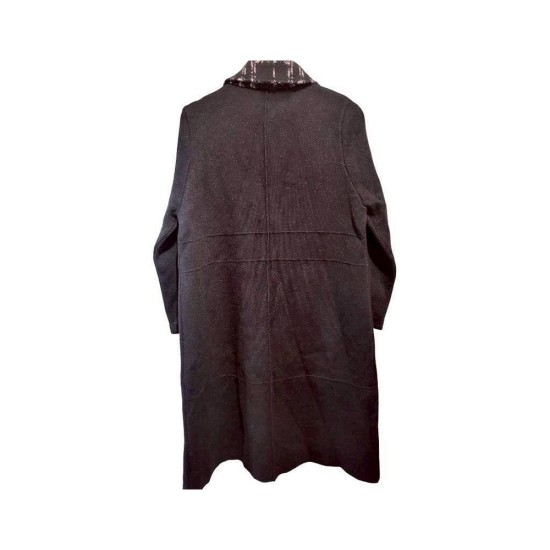 二手奢侈品Hermès 愛馬仕品牌黑色長款外套 (9.9新,肩42胸104長107)-編號S235
