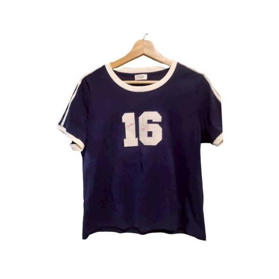 二手奢侈品Celine 賽琳16 系列「16」短袖上衣 (9.9新,肩39胸98長59)-編號S266