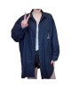 二手奢侈品Chanel香奈兒深灰色長袖襯衫 (9.9新,肩59胸128長78)-編號S280
