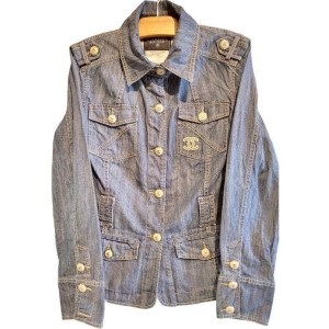 二手奢侈品Chanel香奈兒復古牛仔夾克 (9.8新,肩42胸100長74)-編號S284