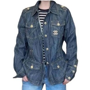 二手奢侈品Chanel香奈兒復古牛仔夾克 (9.8新,肩42胸100長74)-編號S284