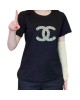 二手奢侈品香奈兒Chanel 黑色T恤 (9.9新,肩38胸96長59 優質棉質或混紡材質)-編號S290