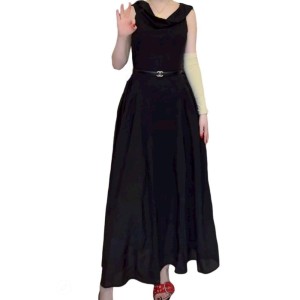 二手奢侈品香奈兒Chanel經典法式風洋裝 (9.9新,肩38胸90長138 羊皮或牛皮 含腰帶)-編號S299