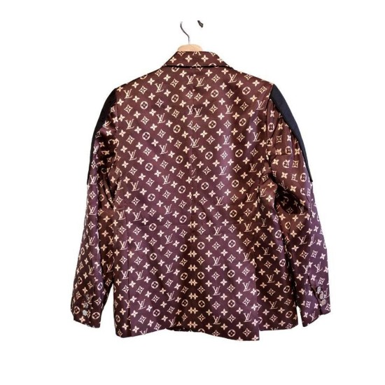 二手奢侈品Louis Vuitton路易威登 經典 Monogram 帆布印花西裝外套 (9.9新,肩37胸94長73 絲綢、羊毛或高質感混紡面料)-編號S304