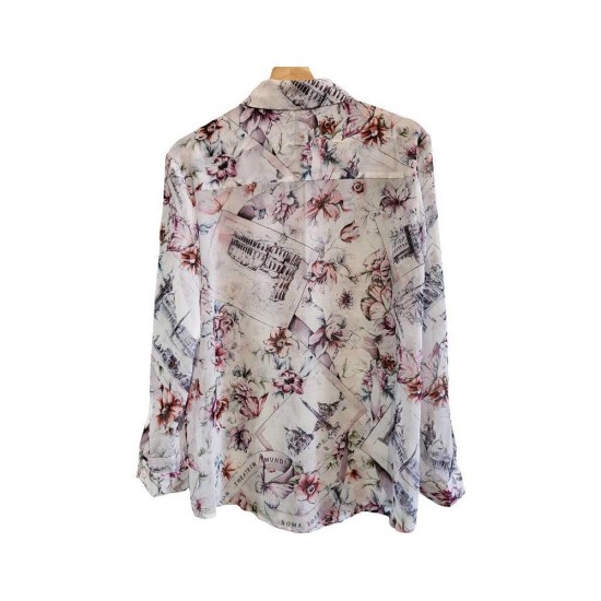 二手奢侈品迪奧 Christian Dior 和 Toile de Jouy 系列款長袖扣鈕襯衫 (9.9新,肩40胸100長78)-編號S306