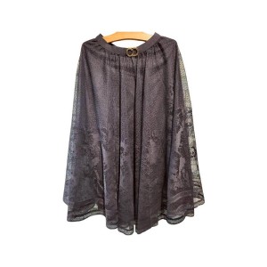 二手奢侈品Christian Dior 迪奧黑色蕾絲中長裙 (9.9新,腰66-80（有彈性）長83)-編號S315