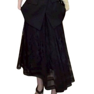 二手奢侈品Christian Dior 迪奧黑色蕾絲中長裙 (9.9新,腰66-80（有彈性）長83)-編號S315