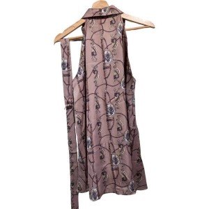二手奢侈品 Hermès愛瑪仕 幾何圖騰元素洋裝 (9.9新,肩40胸104長80)-編號S369