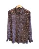 二手奢侈品香奈兒CHANEL 長袖滿版logo襯衫 (9.9新,肩42胸100長77袖長61)-編號S380