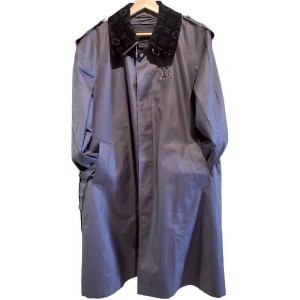 二手奢侈品路易威登Louis Vuitton 深色長款束腰風衣 (9.9新,肩50胸114長115)-編號S398