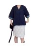 二手奢侈品愛馬仕Hermès 刺繡海灘長版上衣 (9.9新,肩54胸116長63)-編號S410
