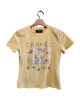 二手奢侈品香奈兒Chanel 黃色T杉 (9.9新,肩36胸84長50（有彈性）)-編號S417