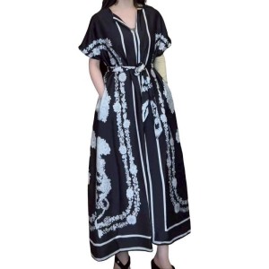 二手奢侈品Hermès愛馬仕 經典真絲連身裙 BUYMA (9.9新 肩42胸60長128 ) 編號S429