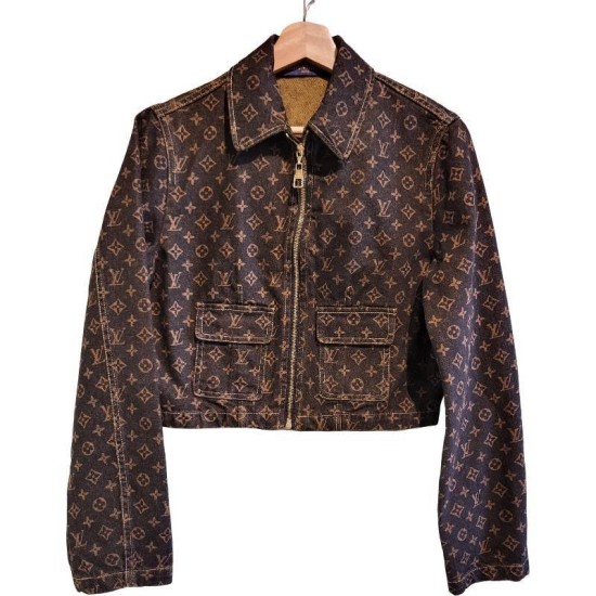 二手奢侈品路易威登Louis Vuitton Monogram 牛仔布外套 (9.9新,肩40胸50長53袖長63)-編號S479