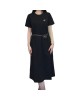 【二手精品9.9新】Prada（普拉達） 三角標短袖連身裙（肩38胸42長110袖長19）編號S480