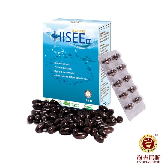 海吉尼斯 HISEE葉黃DHA軟膠囊III 30顆裝 (植物性專利微藻DHA) 海吉尼斯 HISEE葉黃DHA軟膠囊III 30顆裝 (植物性專利微藻DHA)