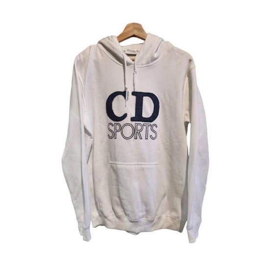 【二手精品9.9新】 Christian Dior（迪奧） 復古運動風連帽衫(落肩50胸54長70袖長64)編號S527