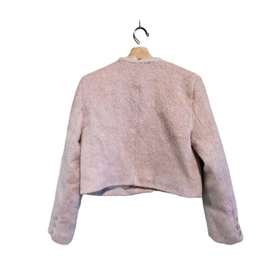 【二手精品9.9新】 Chanel（香奈兒）經典的古董毛呢短版外套(肩40胸47長48袖長60(羽絨))編號S528