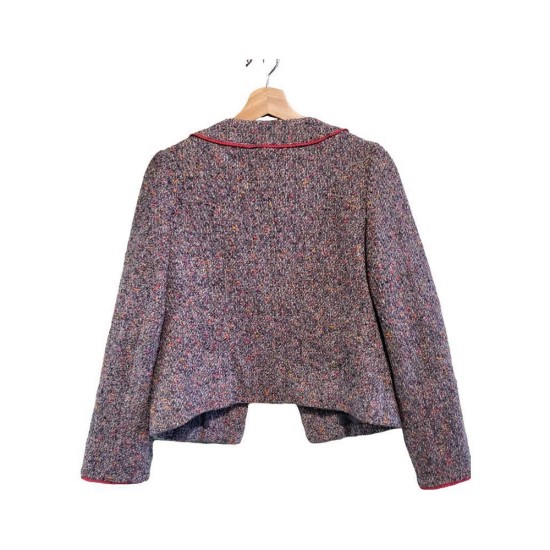 【二手精品9.9新】 Chanel (香奈兒)  Boutique 復古斜紋軟呢外套（Vintage Chanel Tweed Jacket） (肩40胸42長56袖長60)編號S530