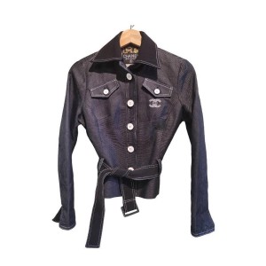 【二手精品9.9新】 香奈兒 (Chanel) 復古牛仔夾克風外套 (肩38胸42長54袖長58)編號S532