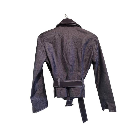 【二手精品9.9新】 香奈兒 (Chanel) 復古牛仔夾克風外套 (肩38胸42長54袖長58)編號S532