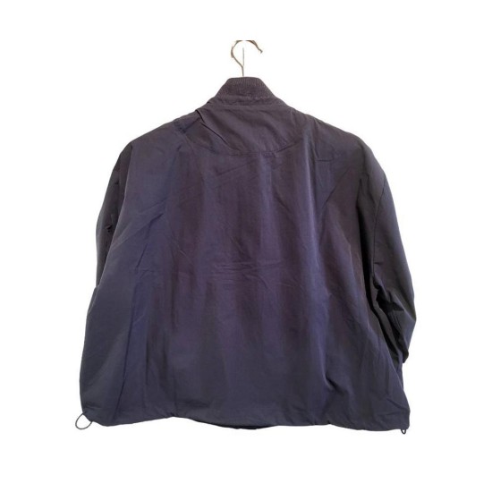 【二手精品9.9新】 CHANEL（香奈兒） 深藍色經典連帽風衣夾克外套 (落肩52胸56長57袖長53)編號S533