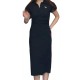 【二手精品9.9新】 PRADA（普拉達） 不規則抓褶設計短袖 Polo 連身裙(肩38胸40長119)編號S534