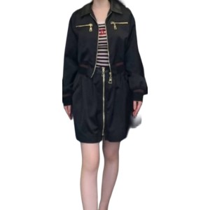 【二手精品9.9新】 路易威登 (Louis Vuitton) 皮革嵌飾外套(肩38胸46長50袖長61)編號S545
