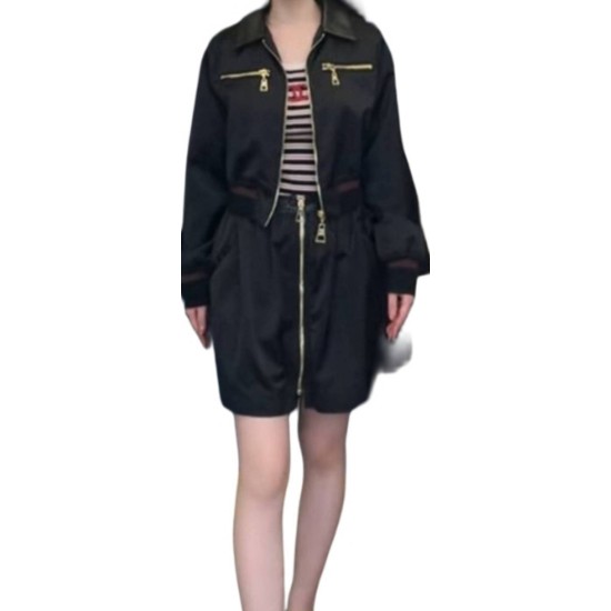 【二手精品9.9新】 路易威登 (Louis Vuitton) 皮革嵌飾外套(肩38胸46長50袖長61)編號S545