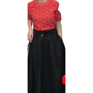 【二手精品9.9新】 迪奧 (Christian Dior) 黑色運動休閒風格中長裙(腰33(彈性)臀60長80)編號S549