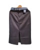 【二手精品9.9新】 Louis Vuitton (路易威登) 黑色中長款西裝開衩半身裙(腰35臀48長78(含腰帶))編號S551