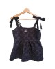 【二手精品9.9新】 香奈兒（Chanel）蝴蝶結提花吊帶背心(肩32胸40長54)編號S561