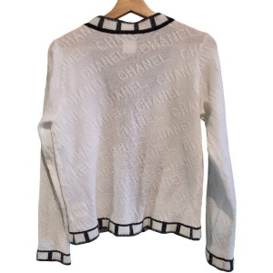【二手精品9.9新】 Chanel（香奈兒）Uniform雙色針織開襟衫（Cardigan）(肩49胸46長58袖長60)編號S563