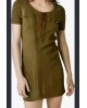 【二手精品9.9新】Miu Miu 華夫格純棉綁帶連衣裙（Cotton Waffle Dress）(肩45胸48長78)編號S566