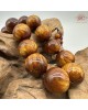 【肌容雪】天然美石琥珀流金柳柳珠串 編號B2