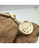 【肌容雪】天然美石猛瑪牙牡丹雕刻造型項鍊 編號B6