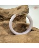 【肌容雪】天然緬甸A貨粉春撒金翡翠平安鐲 編號206(鐲圍54.7mm#17號)