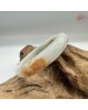 【肌容雪】天然緬甸A貨綠冰飄花紅翡翠正圈手鐲 編號254(鐲圍55.2mm#17.5號)