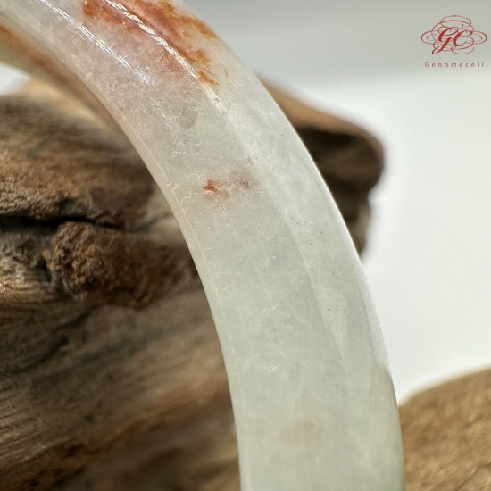 【肌容雪】天然緬甸A貨綠冰飄花紅翡翠正圈手鐲 編號254(鐲圍55.2mm#17.5號)
