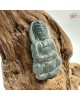 【肌容雪】天然緬甸A貨冰湖水綠翡翠佛像吊墜 編號361