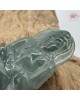 【肌容雪】天然緬甸A貨冰湖水綠翡翠佛像吊墜 編號361