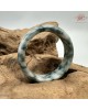 【肌容雪】天然緬甸A貨翡翠白底飄花平安鐲 編號363(鐲圍57.3mm#18號)