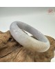 【肌容雪】天然緬甸A貨冰紫灑金翡翠平安鐲 編號364(鐲圍54.5mm#17號)