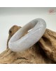 【肌容雪】天然緬甸A貨冰紫灑金翡翠平安鐲 編號364(鐲圍54.5mm#17號)