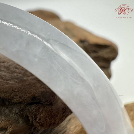 【肌容雪】天然緬甸A貨冰紫灑金翡翠平安鐲 編號364(鐲圍54.5mm#17號)