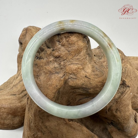 【肌容雪】天然緬甸A貨冰福祿壽春彩翡翠平安鐲 編號371(鐲圍62.5mm#20號)