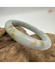 【肌容雪】天然緬甸A貨冰福祿壽春彩翡翠平安鐲 編號371(鐲圍62.5mm#20號)