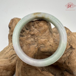 【肌容雪】天然緬甸A貨福祿壽春彩平安鐲 編號372(鐲圍57.0mm#18號)