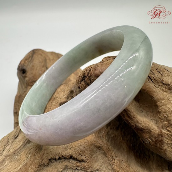 【肌容雪】天然緬甸A貨福祿壽春彩平安鐲 編號372(鐲圍57.0mm#18號)